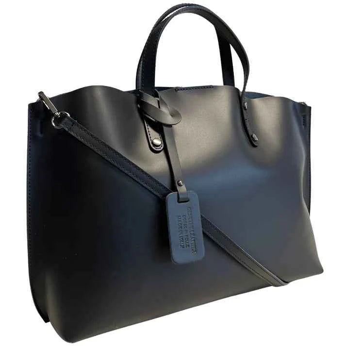 Große Ledertasche für Damen mit Umhängetasche Shopper
