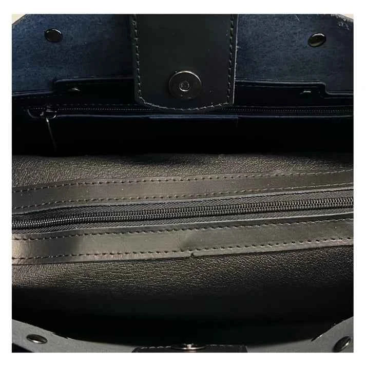 Große Ledertasche für Damen mit Umhängetasche Shopper