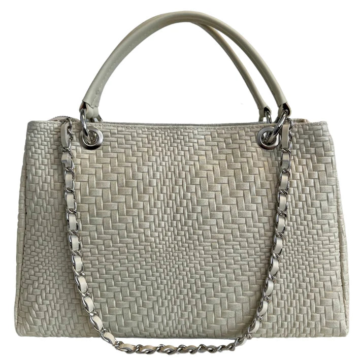 Damenhandtasche aus echtem Leder mit Schulterriemen 35x15x22 cm
