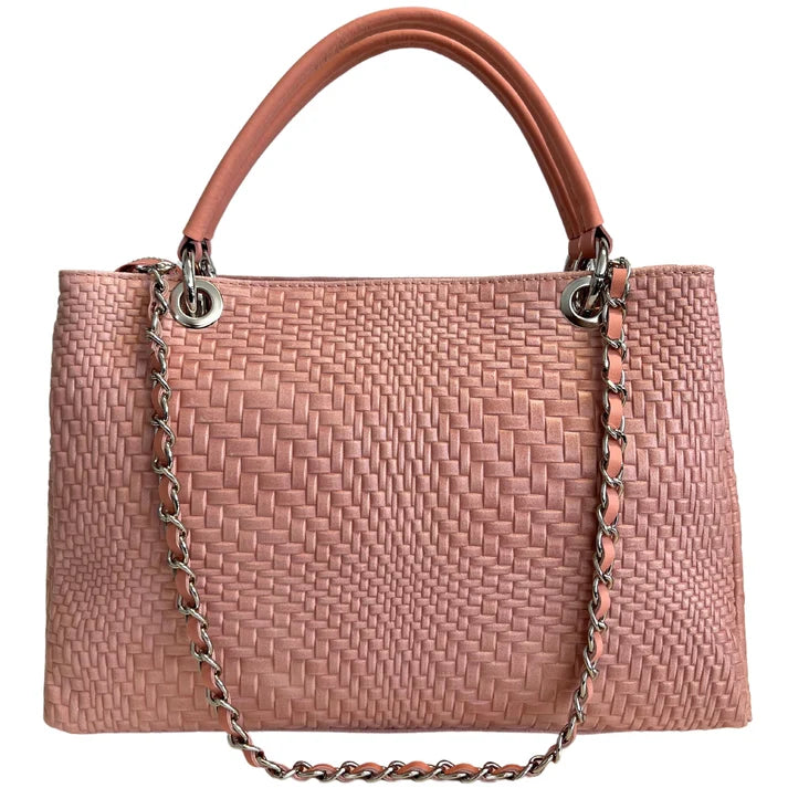 Damenhandtasche aus echtem Leder mit Schulterriemen 35x15x22 cm