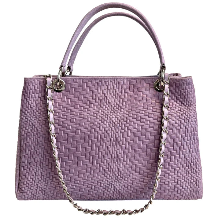 Damenhandtasche aus echtem Leder mit Schulterriemen 35x15x22 cm