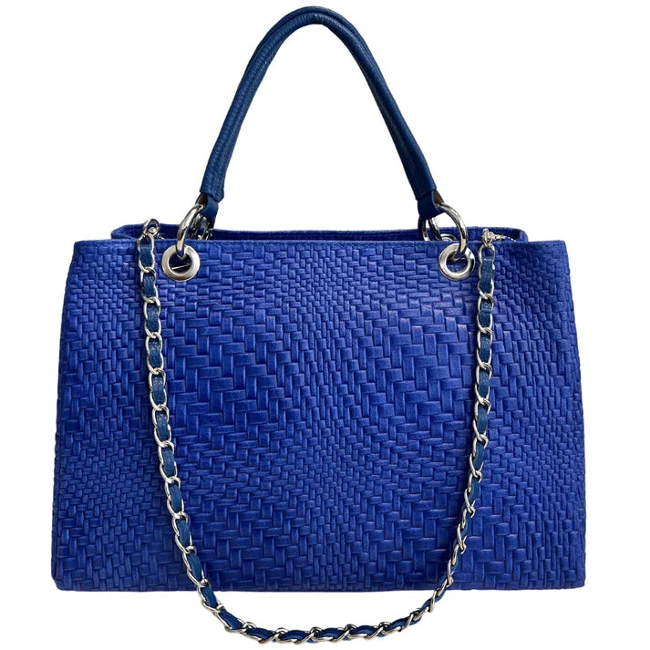 Damenhandtasche aus echtem Leder mit Schulterriemen 35x15x22 cm