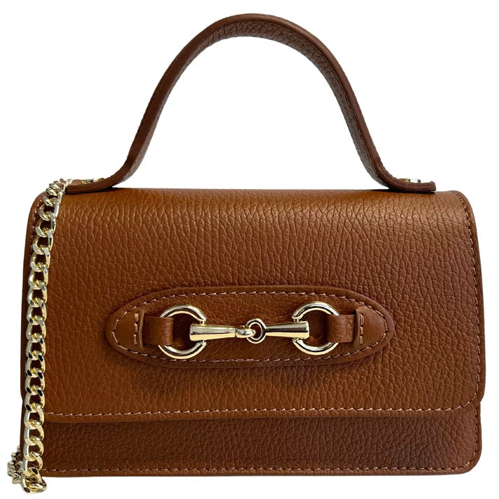 Muster-Schultertasche mit Metallklemme Horsebit Ansicht 3 – Handtasche – ESTID