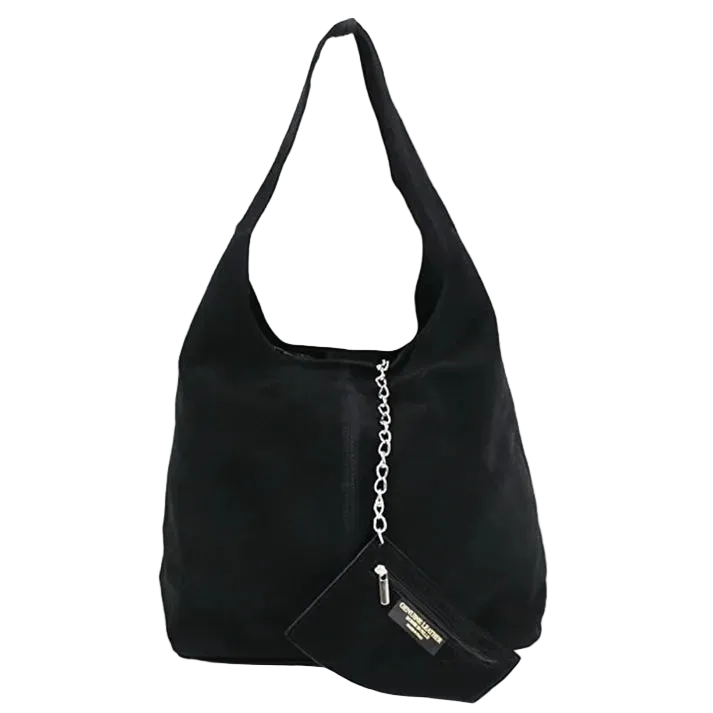 Damen-Wildleder-Umhängetasche, Clutch, Schultertasche, Shopper