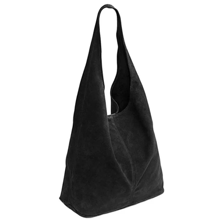 Damen-Wildleder-Umhängetasche, Clutch, Schultertasche, Shopper – Handtasche – ESTID