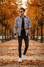 Wende-Bomberjacke für Herren aus Seide ESTID – Mens Reversible Silk Bomber Jacket – ESTID