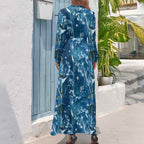 Traumhaftes Langarm-Maxikleid mit Pusteblumen - ESTID