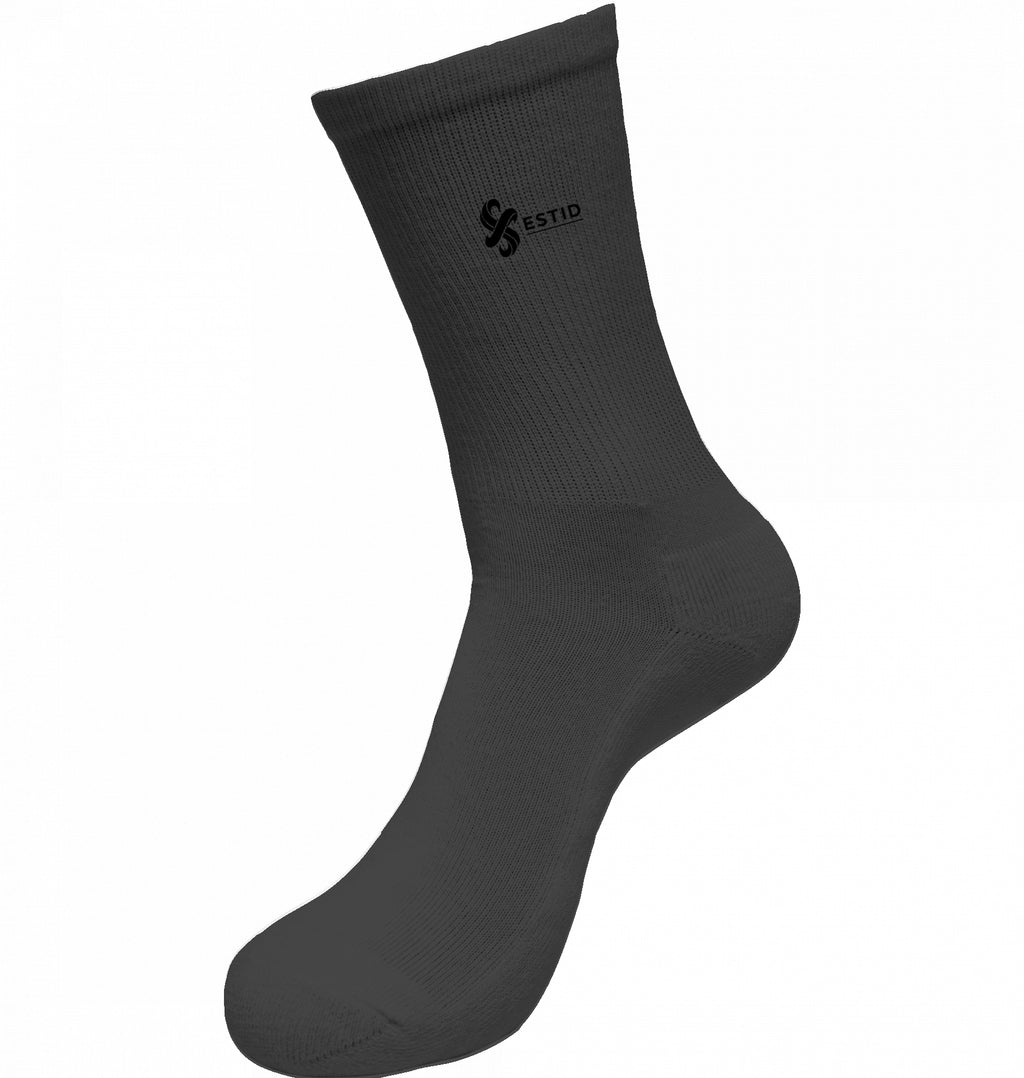 ESTID Premium Crew Socken 80% Baumwolle | High-Top Tennissocken Damen & Herren