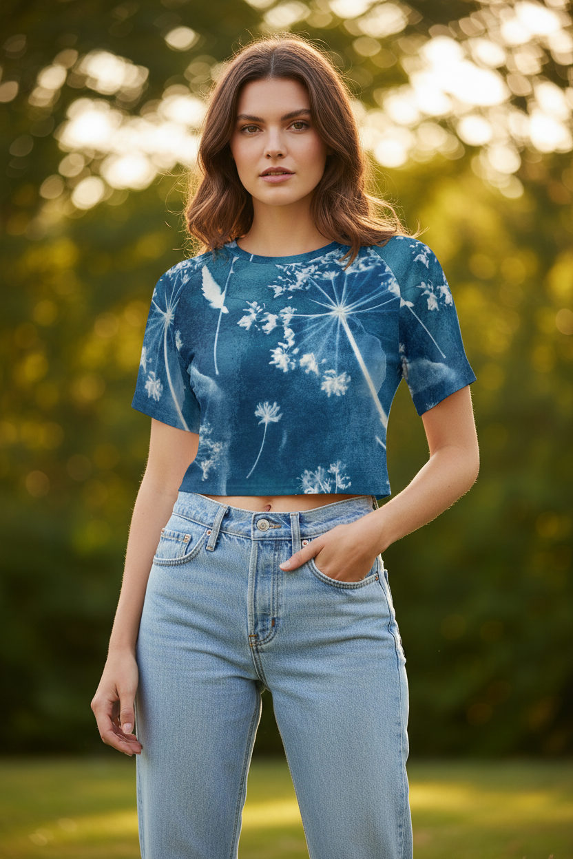 Bauchfreies Damen Crop Top aus ultra-softem Milk Silk -ESTID