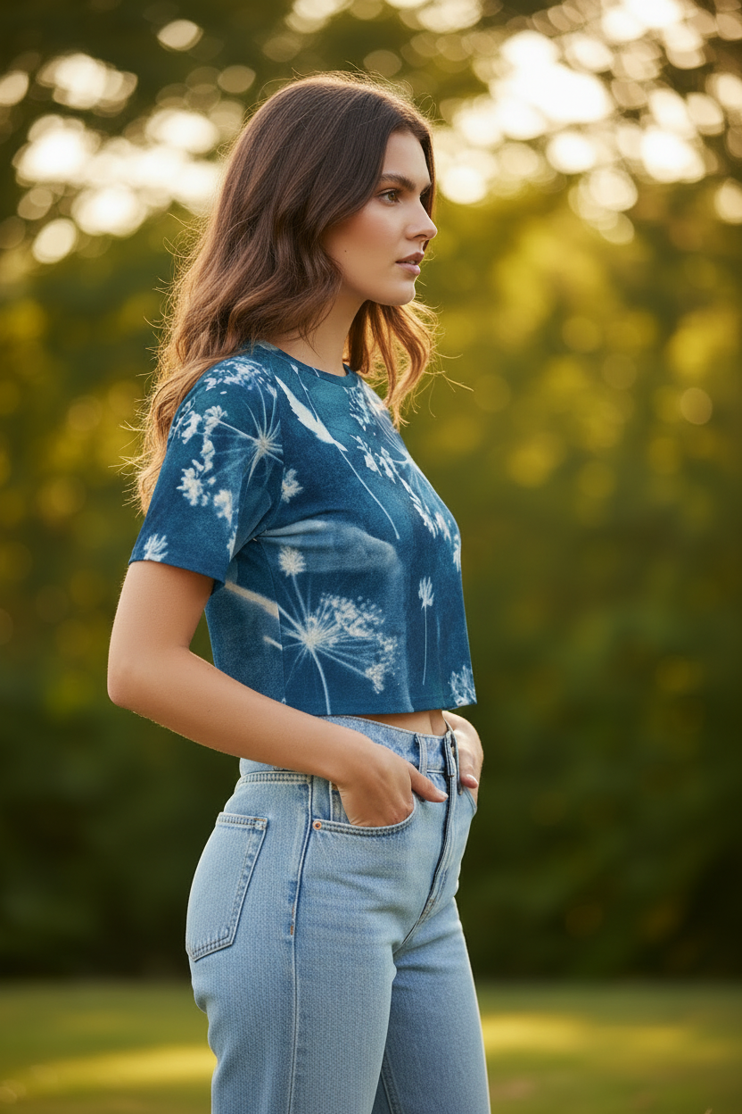 Bauchfreies Damen Crop Top aus ultra-softem Milk Silk Ansicht 3 – top – ESTID