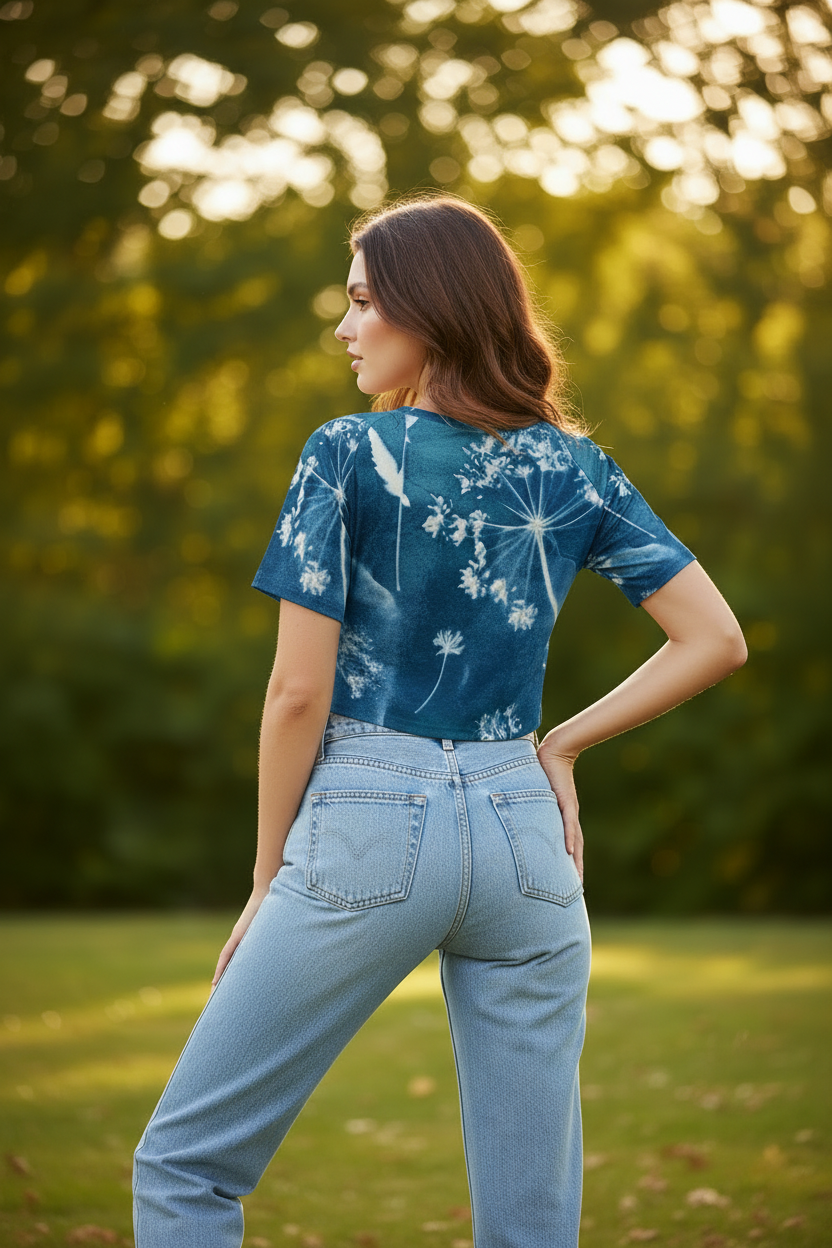 Bauchfreies Damen Crop Top aus ultra-softem Milk Silk Ansicht 4 – top – ESTID
