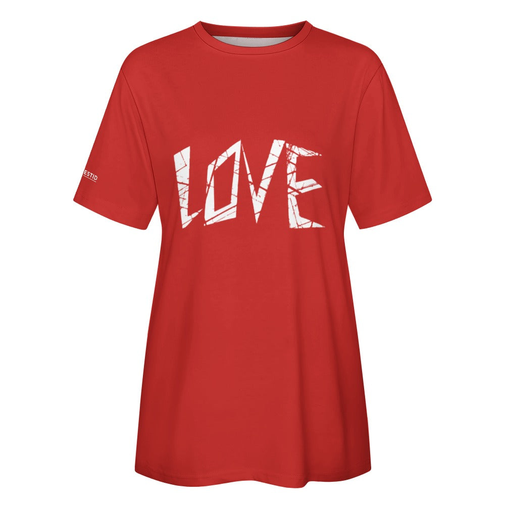Damen T-Shirt aus reiner Baumwolle mit „LOVE“ Ansicht 20 – T-SHIRT – ESTID