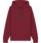 Lässiger Damen Kapuzenpullover mit Tribal Schmetterling Motiv