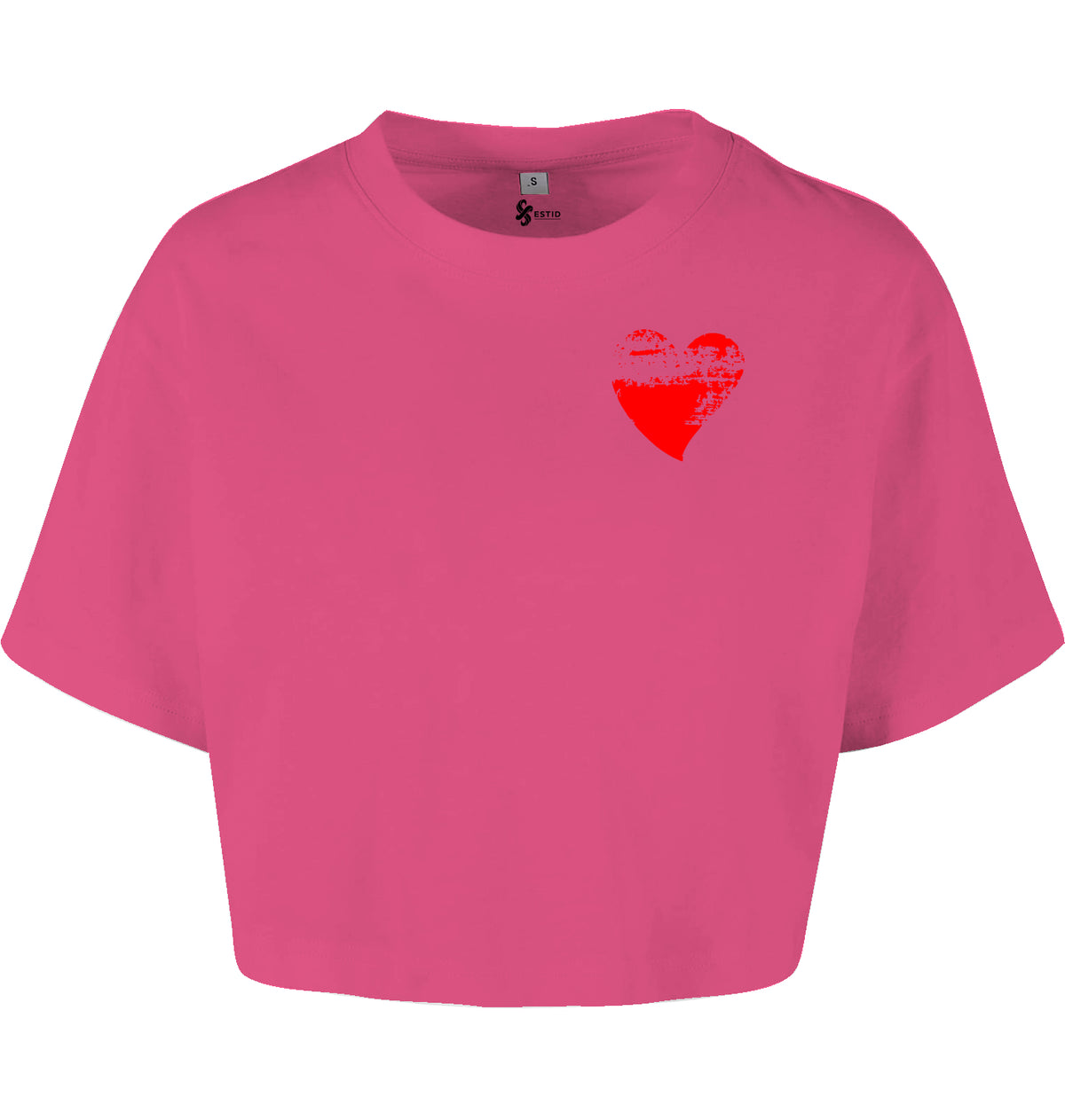 Damen Crop T-Shirt mit Herz-Motiv ESTID Ansicht 11 – Shirt – ESTID