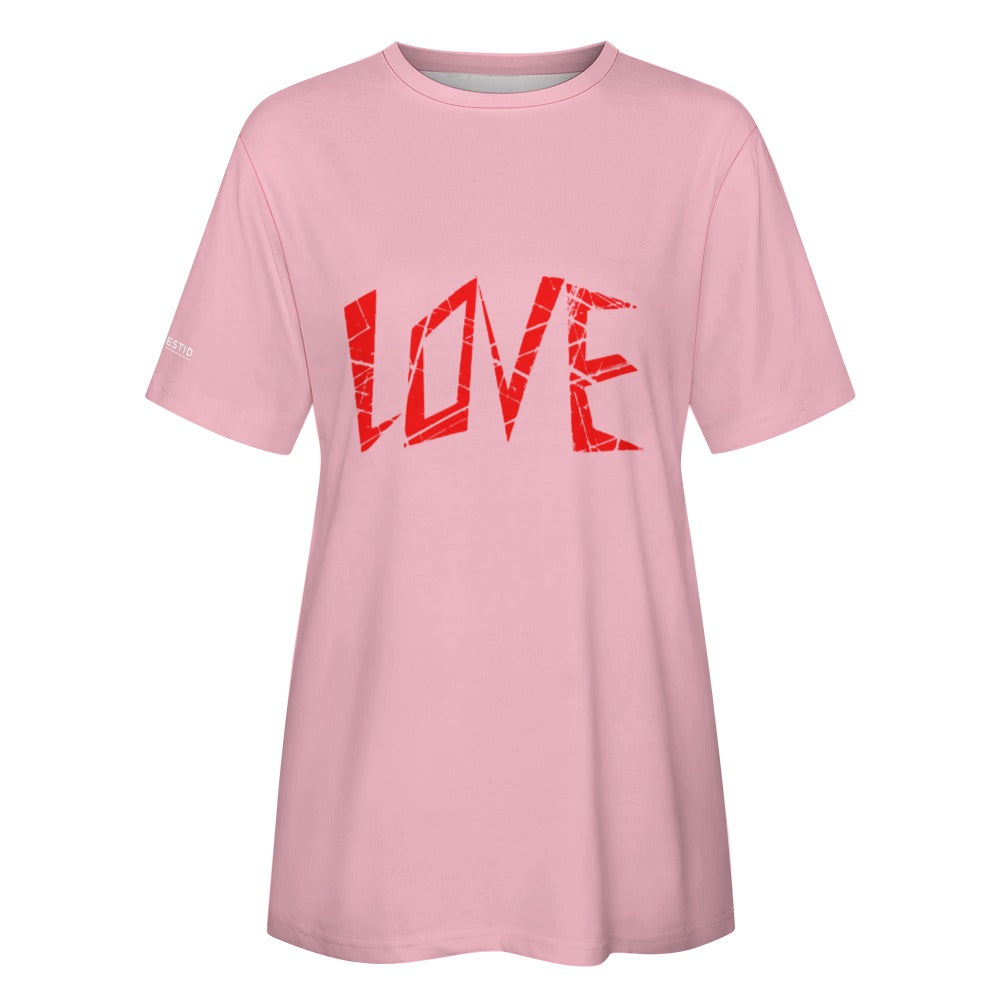 Damen T-Shirt aus reiner Baumwolle mit „LOVE“ Ansicht 15 – T-SHIRT – ESTID