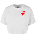 Damen Crop T-Shirt mit Herz-Motiv ESTID