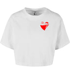 Damen Crop T-Shirt mit Herz-Motiv ESTID