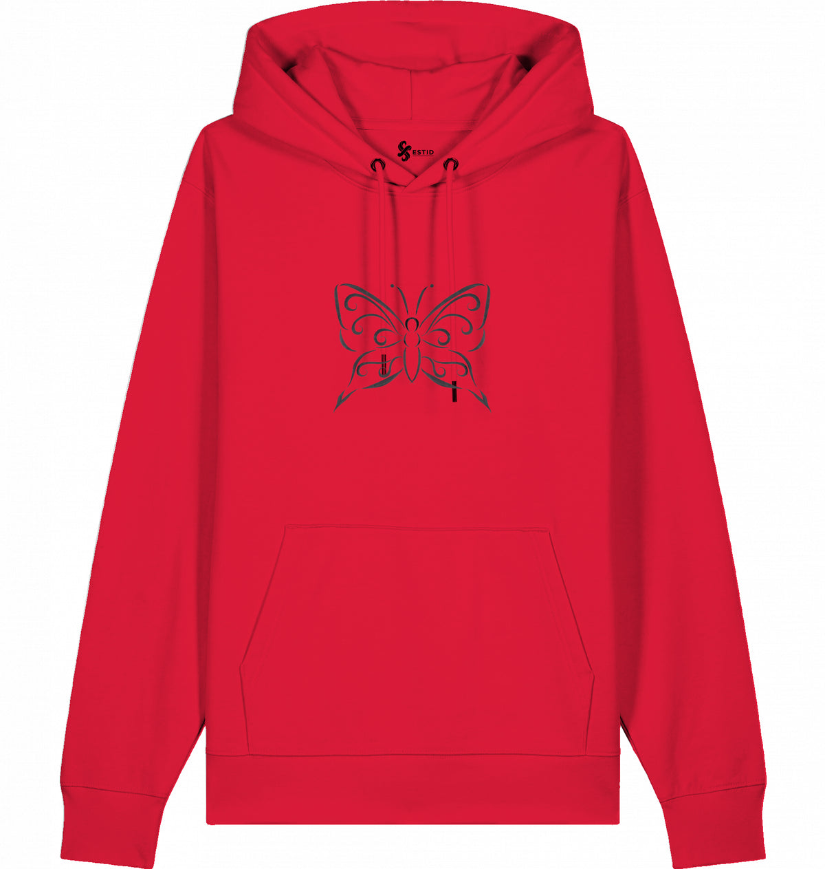 Lässiger Damen Kapuzenpullover mit Tribal Schmetterling Motiv Ansicht 13 – Shirt – ESTID