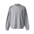 Minimalistischer Herren Rundhals-Pullover in Oversized Optik | Grau & Schwarz Ansicht 6 – pullover – ESTID