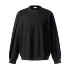 Minimalistischer Herren Rundhals-Pullover in Oversized Optik | Grau & Schwarz Ansicht 8 – pullover – ESTID