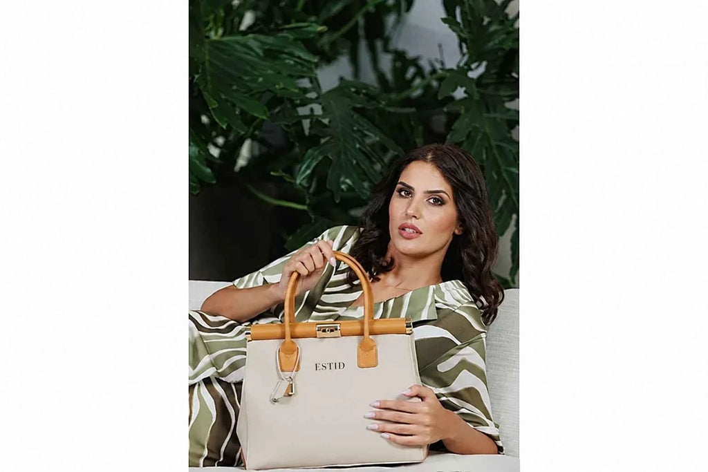 Handtasche Damenhandtasche Leder-Schultertasche 35x28x16 cm