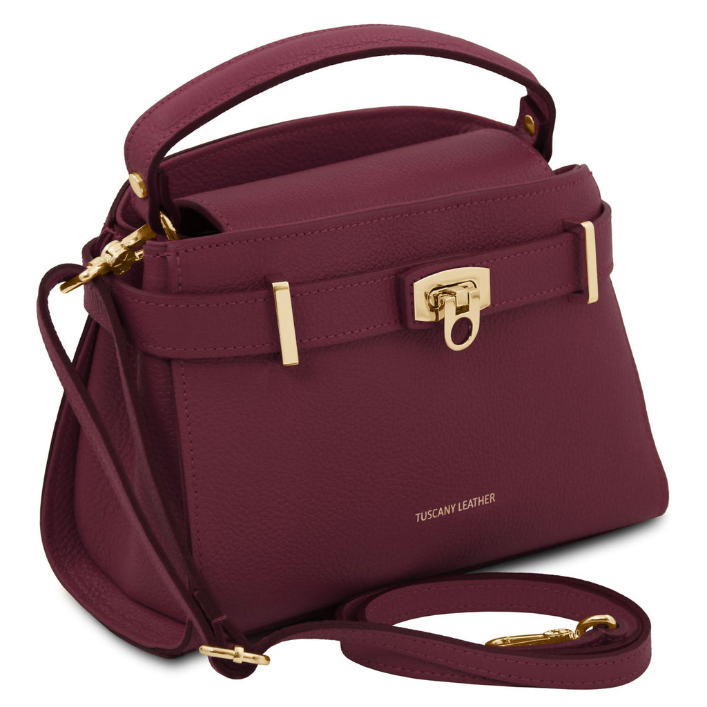 Elegante Italienische Leder Schultertasche & Handtasche für Damen Ansicht 21 – Handtasche – ESTID