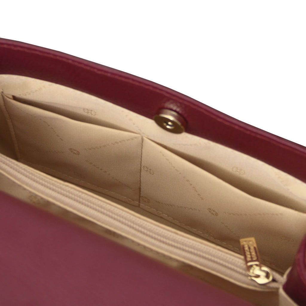 Elegante Italienische Leder Schultertasche & Handtasche für Damen Ansicht 17 – Handtasche – ESTID