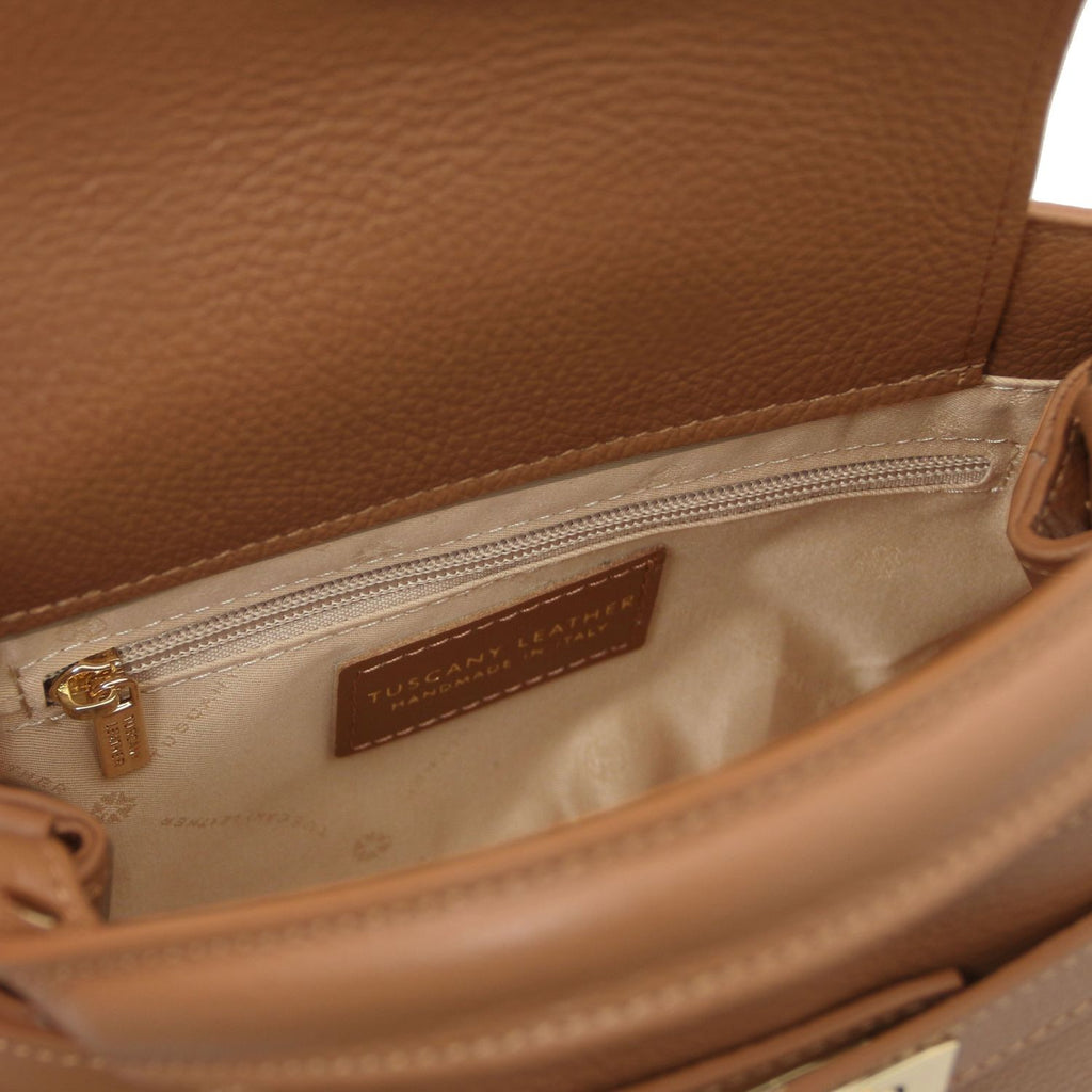Elegante Italienische Leder Schultertasche & Handtasche für Damen Ansicht 10 – Handtasche – ESTID