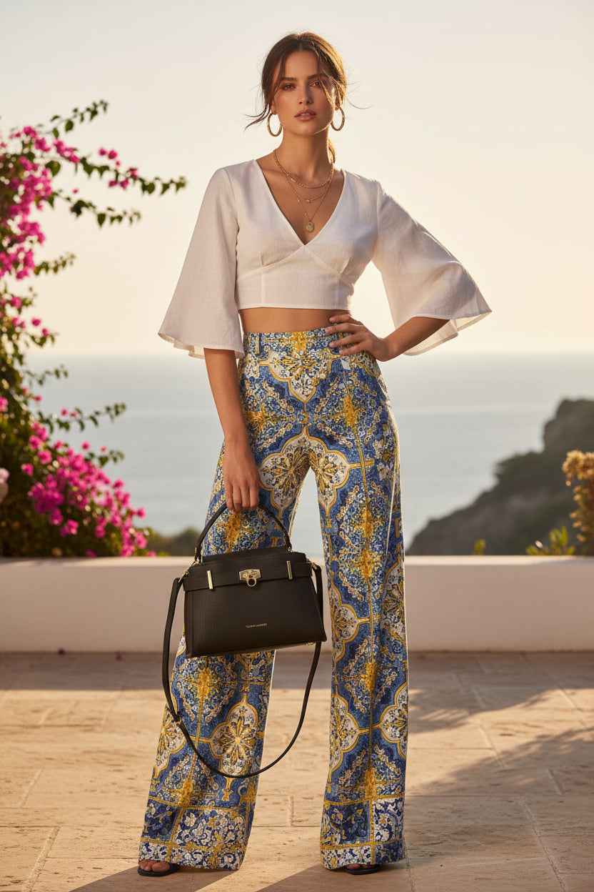 Elegante Italienische Leder Schultertasche & Handtasche für Damen