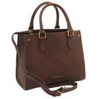 Elegantes Italienisches Leder-Handtaschen-Set für Damen mit Geldbörse