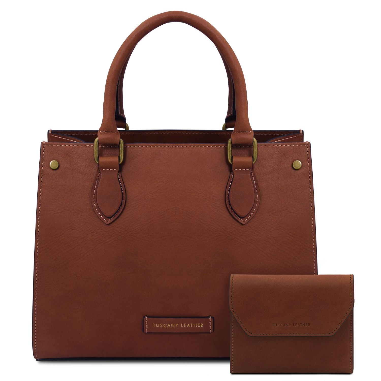 Elegantes Italienisches Leder-Handtaschen-Set für Damen mit Geldbörse Ansicht 25 – Handtasche – ESTID