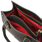 Elegantes Italienisches Leder-Handtaschen-Set für Damen mit Geldbörse Ansicht 23 – Handtasche – ESTID