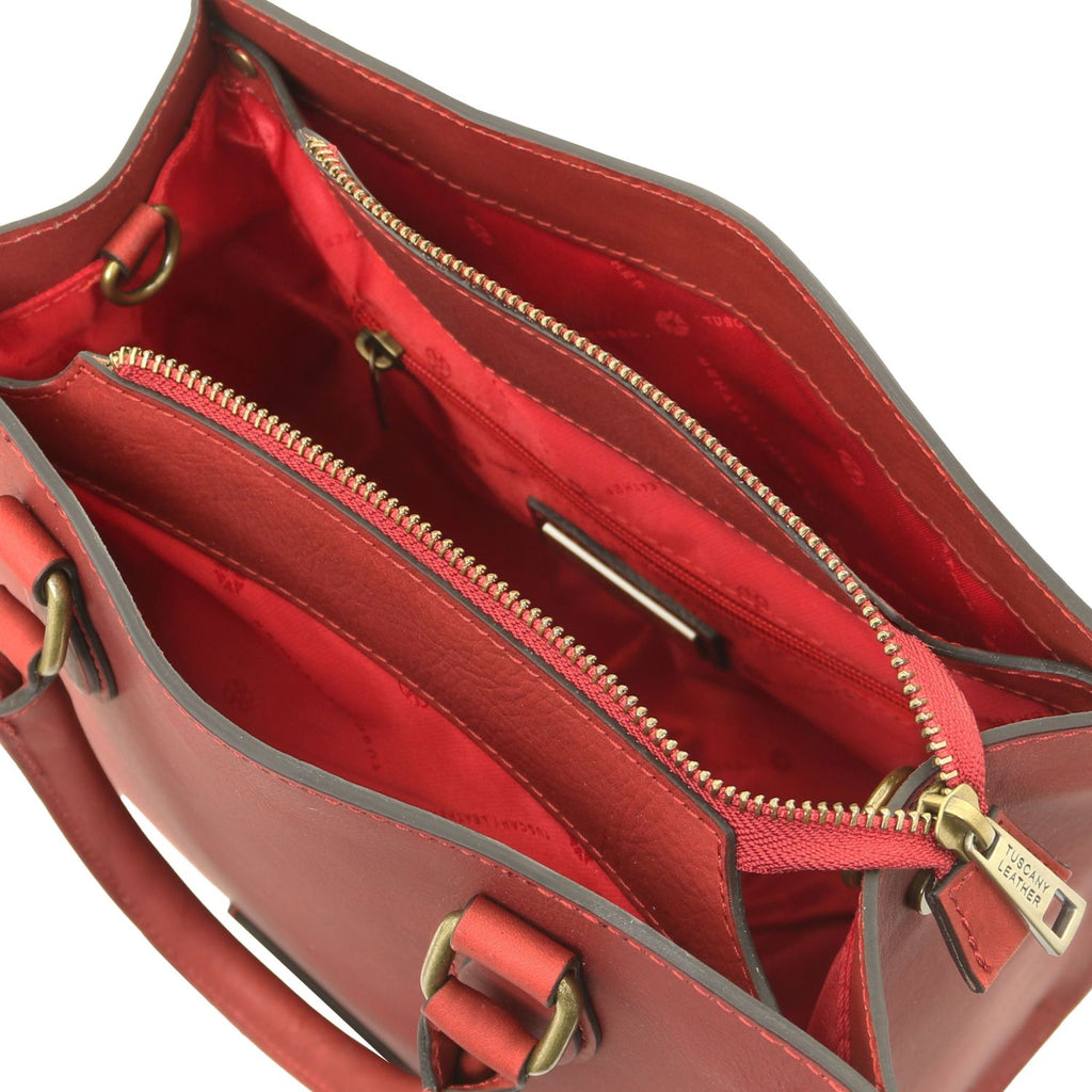 Elegantes Italienisches Leder-Handtaschen-Set für Damen mit Geldbörse Ansicht 19 – Handtasche – ESTID