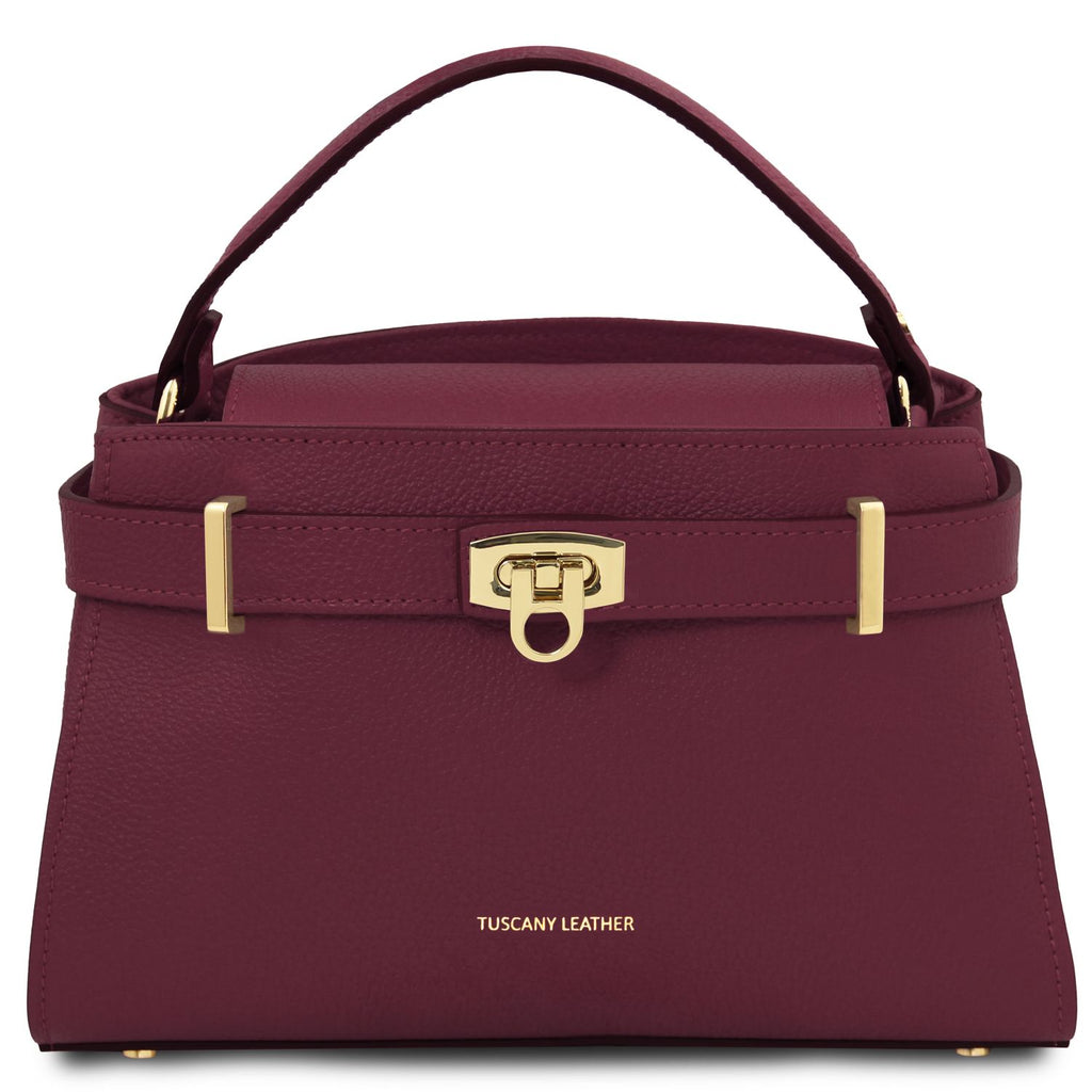 Elegante Italienische Leder Schultertasche & Handtasche für Damen Ansicht 22 – Handtasche – ESTID